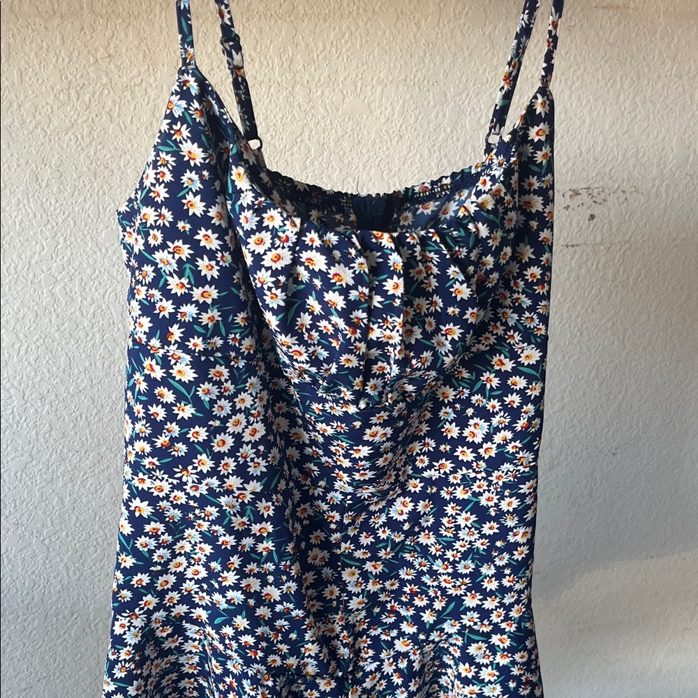 SHEIN Blue Floral Mini Dress